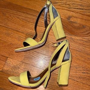 Yellow Block Heel Madden Girl Size 6